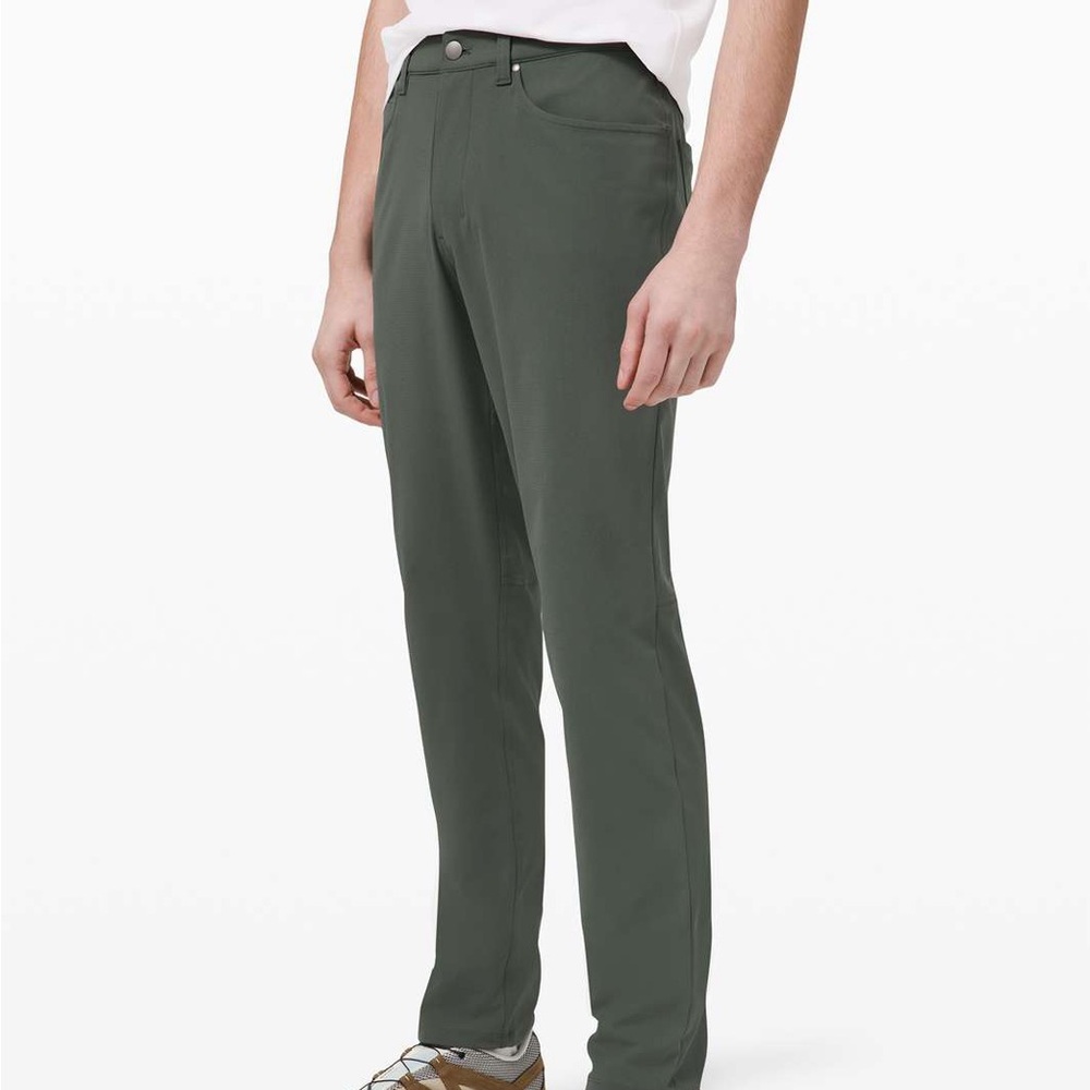 Lululemon ABC Classic Fit Olive Green Trouser Pant in Spruce Green
